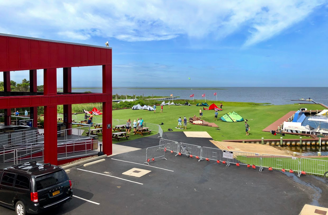 Kite launch area on the Real kiteboarding lawn